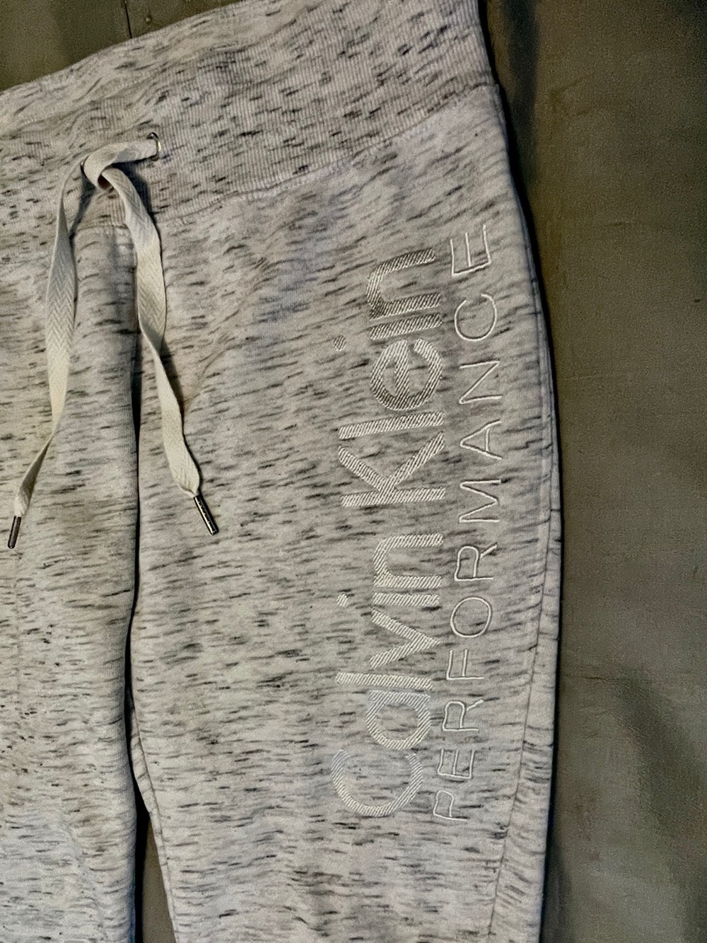 Calvin Klein Performance Jogger Logo Heather Gray Sweatpants size M